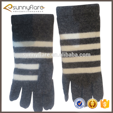 Luvas 100% cashmere stripe